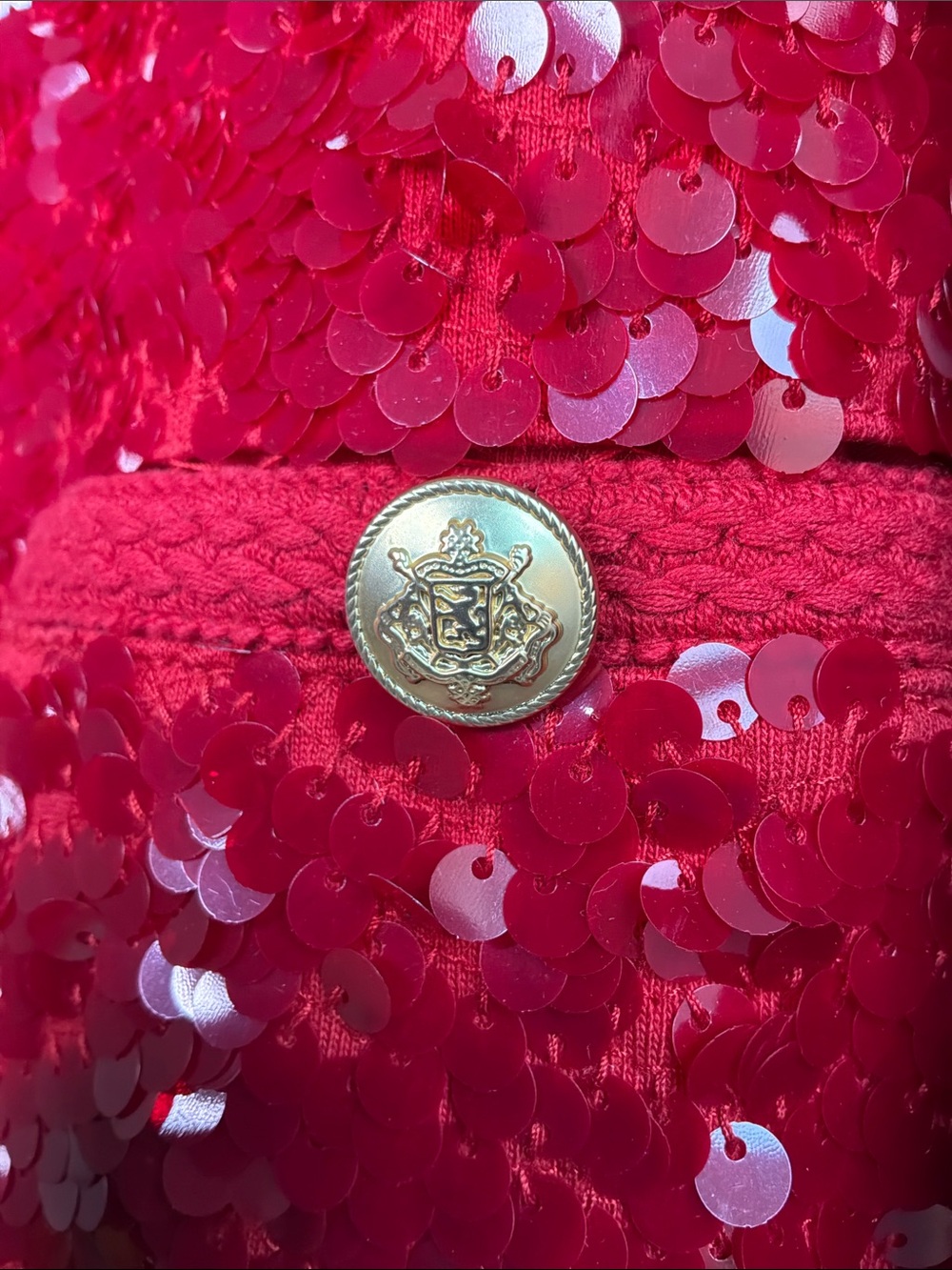 J.Crew Mariner Red Sequin Jacket New Without Tags Size L - Picture 13 of 16